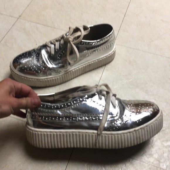 Silver platform shoes - Picture 2 of 2